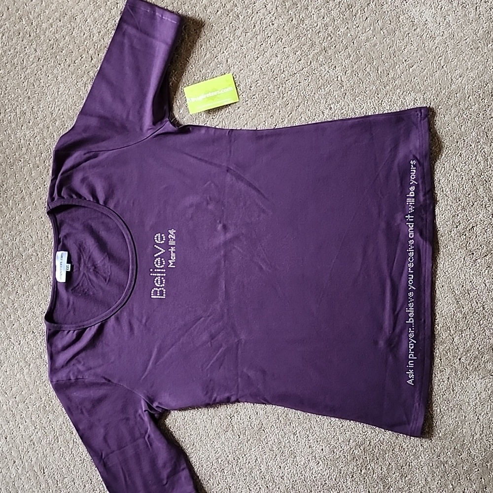 Inspiretees women's XXL SUPER CUTE top w scripture